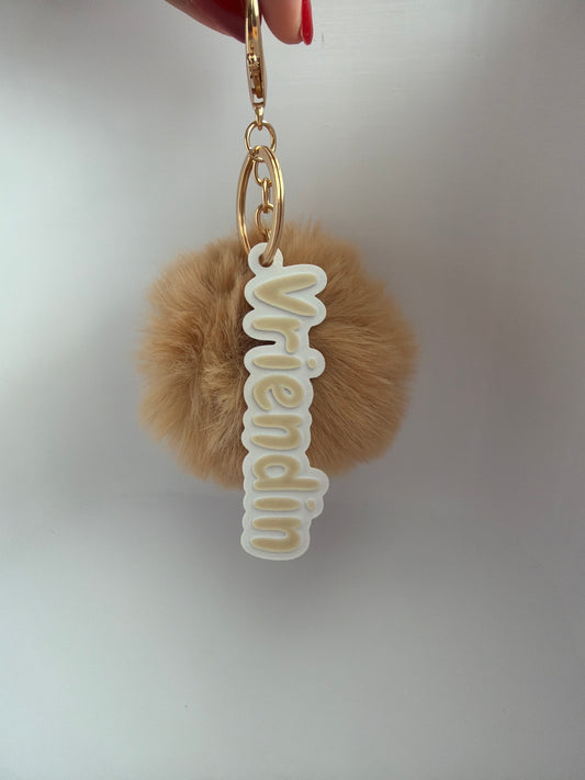 Pompom sleutelhanger