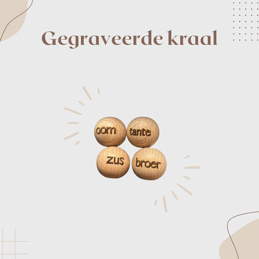 Houten kraal 20mm