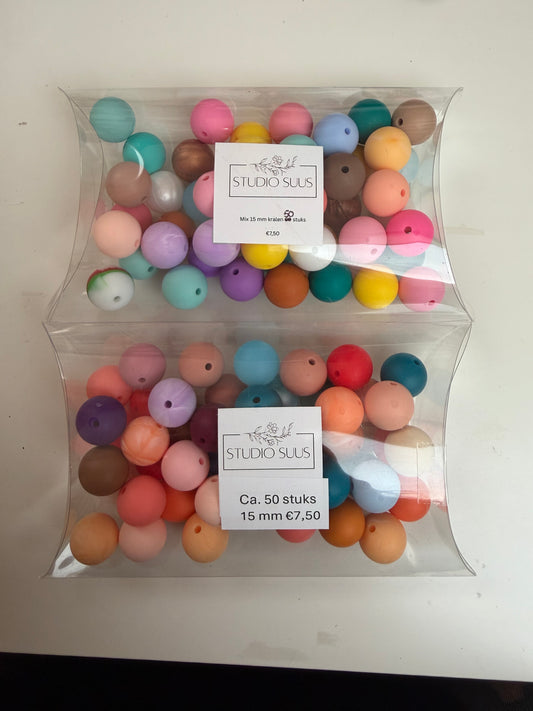Kralen mix 15mm