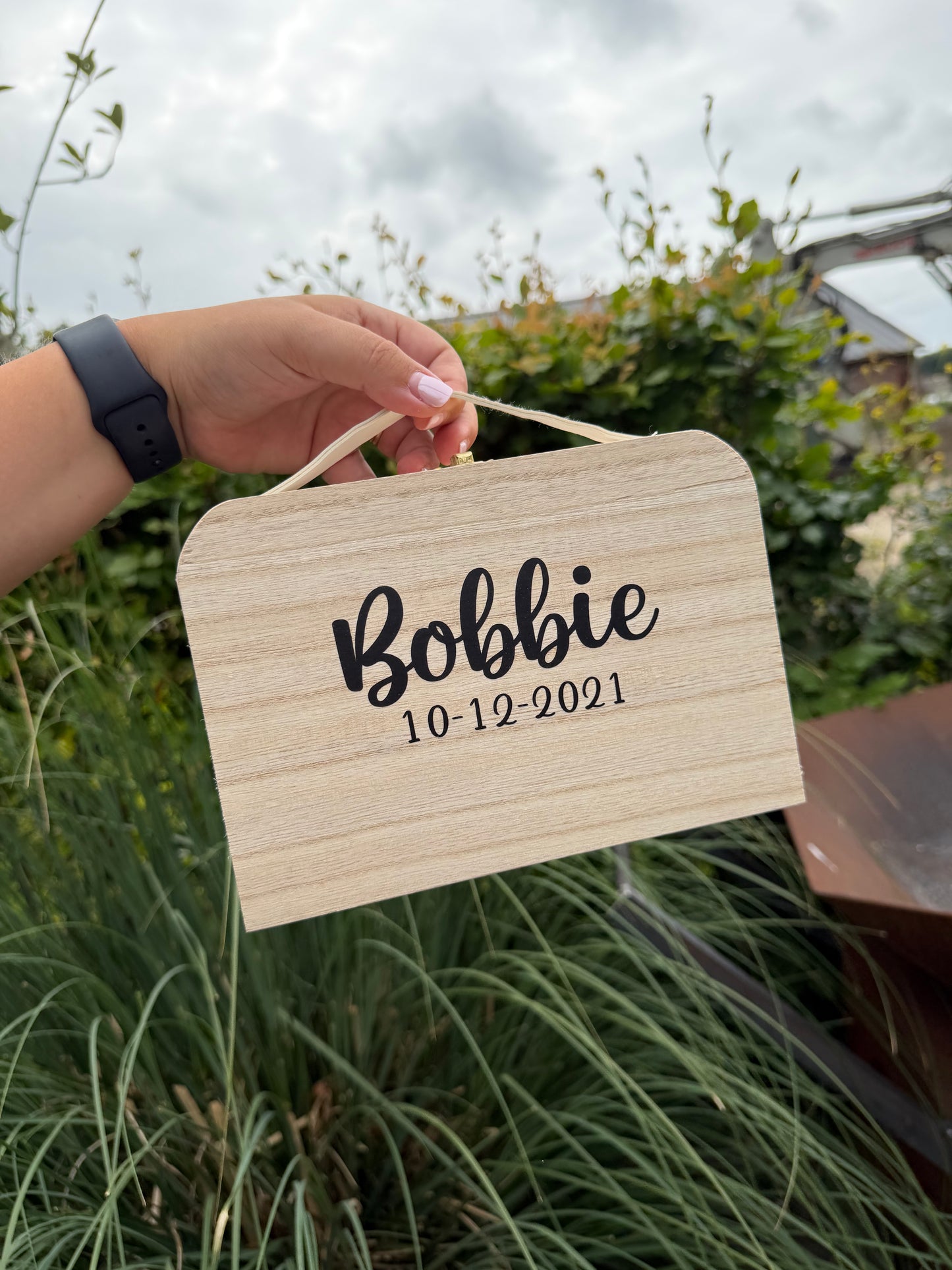 Houten koffertje